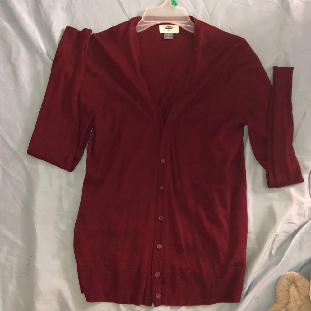 Burgundy Cardigan